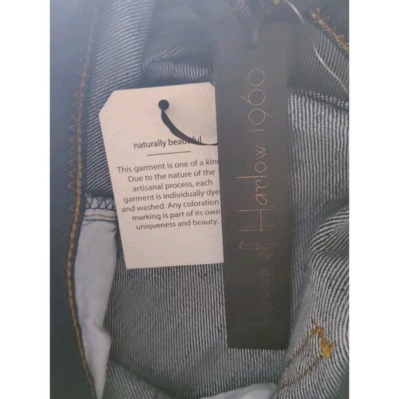 House Of Harlow Bootcut Cuffed Dark Wash Retro Style High Rise Jeans 28x29.5 NWT - Picture 5 of 8